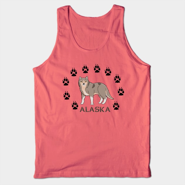 Alaska Wolf Tank Top by HonuHoney